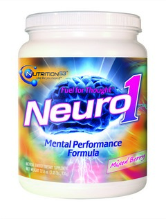 Neuro1 Mental Performance Formula is the first premium anti-aging brain food formula that dramatically increases circulation and blood flow to the brain for maximum performance. Our proprietary NeuroEnergetic Matrix combines research-proven levels of 30 neuronutrients that support better memory, sharper focus, improved mood, faster recall, enhanced mental and physical energy and long-term brain health..