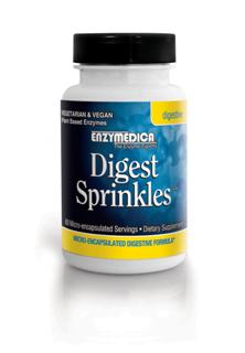 Digest Sprinkles is a full spectrum dietary enzyme support in a convenient
sprinkle delivery system..
