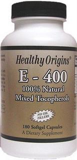 Healthy Origins Natural Vitamin E with 100% Natural Mixed Tocopherols is a major antioxidant that supports cardiovascular health..