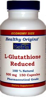 Glutathione levels decline at night and are the lowest in the morning.
Healthy Origins Setria L-Glutathione Reduced is recommended
daily as a dietary supplement for its antioxidative action and over
all anti-aging properties.
