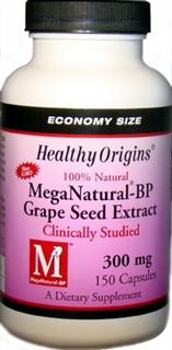 Healthy Origins MegaNatural -BP grape seed extract is a unique formulation that concentrates the isolate clinically proven to benefit blood pressure..