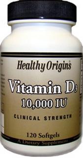 Health Origins Vitamin D3 10,000 is key nutrient manufactured in a highly absorbable liquid softgel from.