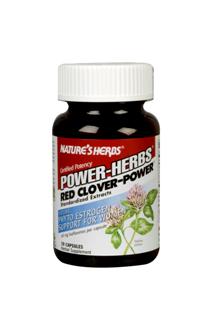 Certified Potency Red Clover-Power is a premium blend of Red Clover Extract (standardized for 4% {16 mg} isoflavones) and Soy Extract (standardized for 40% {24 mg} Isoflavones) for a combined total of 40 mg Isoflavone phyto estrogens per capsule. 
.