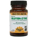 Gluten-Zyme (GlutenZyme) vegetarian capsules contain enzymes essential for the assimilation of gluten-rich foods..
