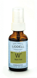 Liddell adds yet another great homeopathic blend to their long line of remedies. Wart Free oral homeopathic spray works quickly to relieve cosmetic discomforts caused by warts..