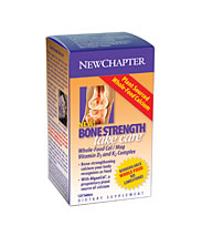 New Chapter's Bone Strength formula provides complete bone support with calcium that actually reverses bone loss. Important in menopause..