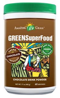 A delicious chocolate drink powder to help achieve your 5 to 9 daily servings of fruits and vegetables. More organic whole leaf greens per gram than other leading green food powders-not from juice..