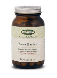 Bone Basics contains Flora's premium Vegetal Silica, a highly bioavailable and safe form of orthosilicic acid extracted from Spring Horsetail..