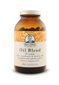 Contains oils from certified organic flax, sunflower, and sesame seed, and from evening primrose oil and the bran of rice and oats..