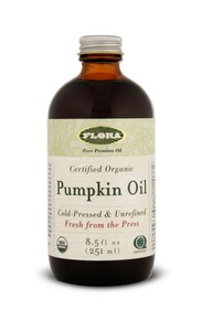 Pumpkin seeds produce a dark green yet excellent tasting oil. .