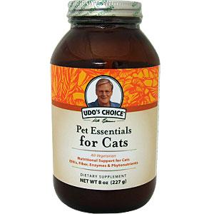 Udo's Choice Pet Essentials for Cats consists of organic foods, whole foods, herbs and phytonutrient rich vegetables..
