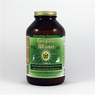 Green Mush is definitely the most important single nutritional product your companion animal can take. We include large amounts of CoQ10, which is a powerful antioxidant involved in energy production and longevity..