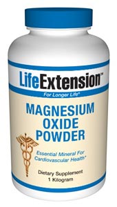 LifeExtension-  Magnesium Oxide Powder is usable as a source of supplemental magnesium or as a buffering agent to reduce the acidity of ascorbic acid or niacin. Magnesium oxide in large doses has a laxative effect..