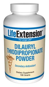 LifeExtension- Dilauryl Thiodipropionate Powder is an FDA-approved food antioxidant that can be taken as a supplement or added as a preservative to foods, drinks, or oils prone to oxidation..