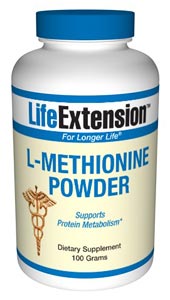 Supplemental L-methionine is especially recommended for people on a vegetarian diet. Supports Protein Metabolism.