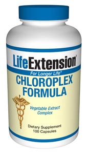 LifeExtension- Chloroplex Formula (Vegetable Extract Complex). Chloroplex contains a variety of carotenoids and other plant extracts, including chlorophyll that can protect against DNA mutation and enhance cardiovascular and ocular health..