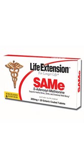 LifeExtension- SAMe (S-adenosyl-methionine) 200 mg is an amino acid derivative normally synthesized in the body. .