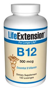 B12 500 mcg- Vitamin B12 is present in foods of animal origin, including dairy products and eggs. Thus, vegetarians are more susceptible to a dietary deficiency of this important nutrient. .
