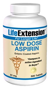 Aspirin helps to maintain normal platelet aggregation in blood vessel.