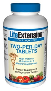 Two-Per-Day Tablets - Adequate intake of vitamins and minerals is key to optimal health..