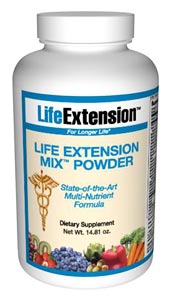 Life Extension Mix Powder - Published scientific studies document that people who eat the most fruits and vegetables have much lower incidences of health problems. Few people, however, consistently eat enough plant foods to protect against disease.</p>.