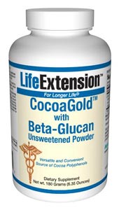 CocoaGold with Beta-Glucan Unsweetened Powder  provides a neutral tasting, unsweetened beta-glucan complex that has been developed to provide the healthy lipid-promoting benefits of oats along with cocoa polyphenols in each serving..