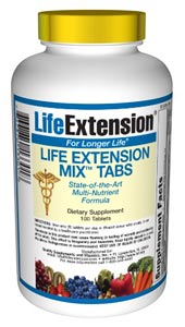 Life Extension Mix Tabs  Consumers take dietary supplements to obtain concentrated doses of some of the beneficial nutrients (such as folic acid) that are found in fruits and vegetables..