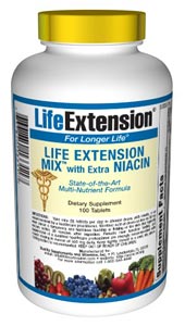 Life Extension Mix with Extra Niacin - Consumers take dietary supplements to obtain concentrated doses of some of the beneficial nutrients (such as folic acid) that are found in fruits and vegetables..