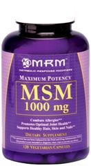 Higher dosage MSM from MRM gets you more relief for less money..