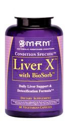 Advanced LiverX formula from MRM helps detoxify the liver and bloodstream to take the stress off of your bodies natural cleansing systems. Biosorb helps to make sure that the natural ingredients in LiverX are picked up and absorbed by your body..