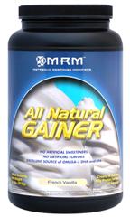 Easily digested All Natural Gainer is great tasting in Vanilla and helps you keep weight on, or reach that bulkier you..