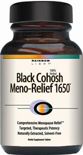 Black Cohosh Meno-Relief 1650  1,650 mg hpe
Comprehensive herbal menopause 
relief formula*.