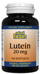 Natural Factors Lutein provides 20 mg of natural Lutein in a highly absorbable form derived from FloraGlo Lutein (derived from marigold flowers) and is purified according to a patented process..