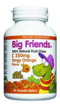 Big Friends Vitamin C (250 mg 90 Orange Chewable tablets) Natural Factors
