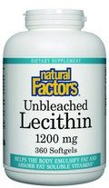 Natural Factors easy-to-swallow softgels contain unbleached, whole Lecithin, the natural phospholipid fraction of the soybean. Lecithin provides a good source of choline, a nutrient that supports a healthy nervous system and liver.*.