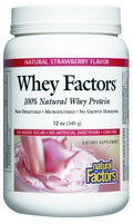 Whey Factors Powder Drink Mix (Natural Strawberry Flavor 12 oz) Natural Factors