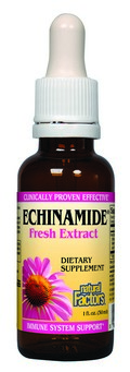 Echinamide describes a patented, super-extracted Echinacea purpurea liquid produced and organically grown** directly by Natural Factors in British Columbia, Canada..