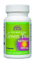 Natural Factors' 'All You Need is One' Herbals. Benefit from green teas powerful polyphenols with our effective and convenient one per day capsule that delivers 300mg of green tea extract providing  240 mg of polyphenols and 120 mg of EGCG..