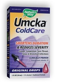 Umcka Cold Care Drops from Nature's Way reduce cold symptoms, duration and severity..