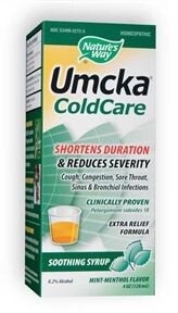 Umcka Cold Care Menthol Syrup is effective relief from upper respiratory tract irritations..