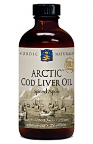 Purified Arctic Cod Liver Oil is available in six natural flavors: lemon, peach, orange, spiced apple, strawberry, and unflavored..