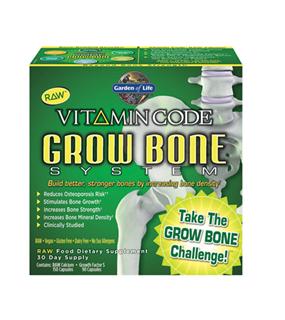 Feed your body with Vitamin Code RAW Calcium and
Growth Factor S, two comprehensive, bone-building formulas
with RAW Food-Created Nutrients, individually created
through dual-organism cultivation which allows for the
natural creation of Code Factors..