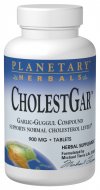 Planetary Herbals CholestGar consists of garlic concentrate yielding 8,000 ppm of allicin per gram, and guggul extract delivering 40 mg of guggulsterones daily. Both ingredients have been widely studied for their ability to help maintain cholesterol levels already within the normal range, when consumed as part of a total dietary program. Additional Chinese herbs are included for supporting normal circulation..