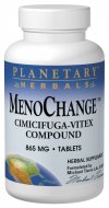 Planetary Herbals MenoChange Cimicifuga-Vitex Compound is a comprehensive botanical preparation, used to support a woman's changing cycle through menopause. It contains a standardized black cohosh extract along with wild yam root extract from Native American herbal traditions, and Europe's premier female regulator, Vitex agnus-castus (chaste tree berry). These are combined with traditional Chinese herbs, including dong quai, renowned for their ability to support a healthy reproductive system..