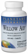  Planetary Herbals Willow Aid unites this concentrated willow extract with Chinese corydalis, boswellia extract, guggul and other renowned soothing botanicals..