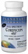 In China, Cordyceps sinensis is recognized as a premier tonifier for athletes and anyone wanting to support energy and endurance. Planetary Herbals Full Spectrum Cordyceps 450 provides the same amount of cordyceps CS-4 extract (standardized to 0.1% adenosine) used in clinical studies. This is combined with cordyceps mycelia grown on organic brown rice from spores originally gathered in the Himalayas. This combination insures a full spectrum of important cordyceps constituents..