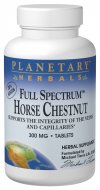 Almost unknown in America, horse chestnut extract is a staple of European herbalism. Horse chestnut is rich in saponins and flavones, which modern research has shown help support the integrity of the vascular system and connective tissue. Planetary Herbals Full Spectrum Horse Chestnut delivers a minimum of 20% aescin, the primary constituent in horse chestnut for assuring potency..