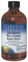Planetary Herbals Old Indian Wild Cherry Bark Syrup is a combination of some of the finest botanicals in North America and China, traditionally used for supporting the respiratory system. North American classics such as elecampane, horehound, hyssop, and mullein are combined with loquat leaf, fritillaria, and platycodon from Chinese herbalism. In addition, other herbs, including North America's renowned wintertime treasure, echinacea, are added to support internal defenses. The syrup is specially prepared from both fresh and dry herbs, utilizing a multi-step extraction process, designed to capture the essence of each botanical. The quality of this formulation, together with the care that goes into its preparation, provides you with a comprehensive seasonal health supplement..
