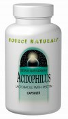 Source Naturals Acidophilus is a specially cultured strain of viable, freeze-dried Lactobacillus acidophilus.  The body relies on 'friendly flora' residing in the intestines for internal protection against putrifactive yeasts and bacteria, which can secrete toxins and hoard vital nutrients.  .