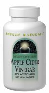 Apple Cider Vinegar (500 mg-180 tabs) Source Naturals